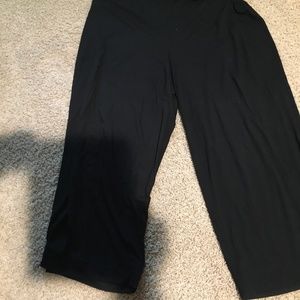 JJill wearever wide leg crop - black xl